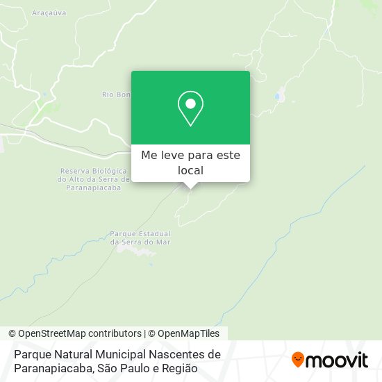 Parque Natural Municipal Nascentes de Paranapiacaba mapa