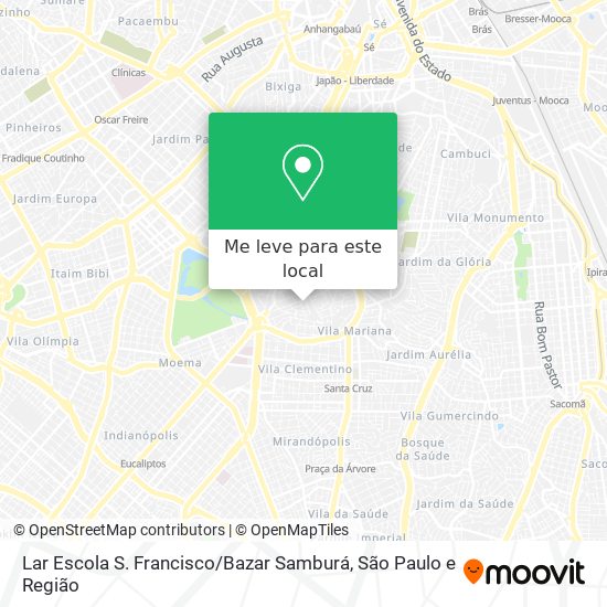 Lar Escola S. Francisco / Bazar Samburá mapa