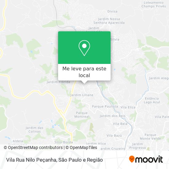 Vila Rua Nilo Peçanha mapa