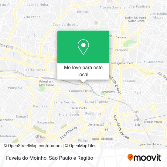 Favela do Moinho mapa