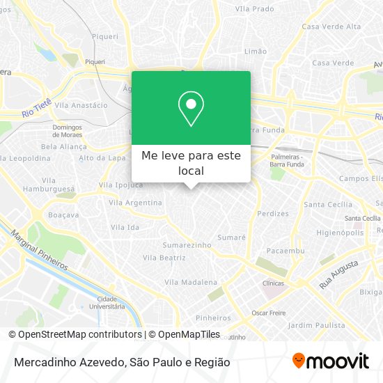 Mercadinho Azevedo mapa