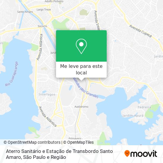 Aterro Sanitário e Estação de Transbordo Santo Amaro mapa