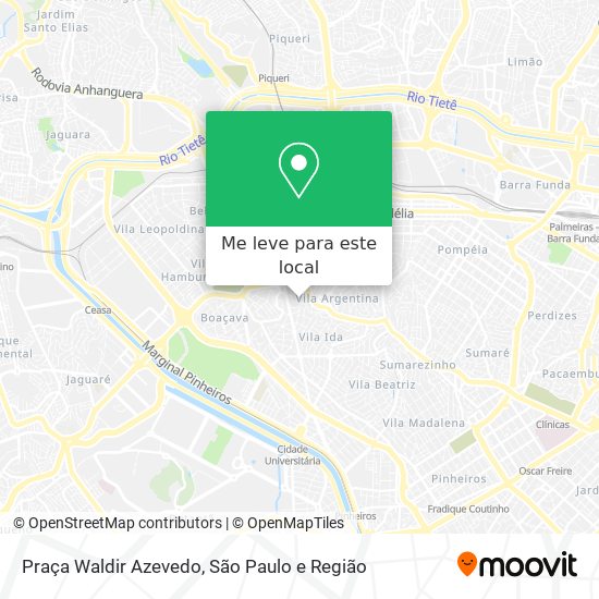 Praça Waldir Azevedo mapa