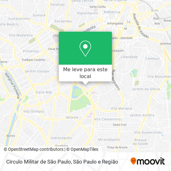 Círculo Militar de São Paulo mapa