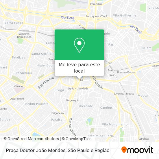 Praça Doutor João Mendes mapa