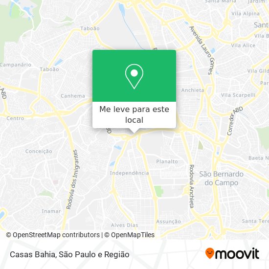 Casas Bahia mapa