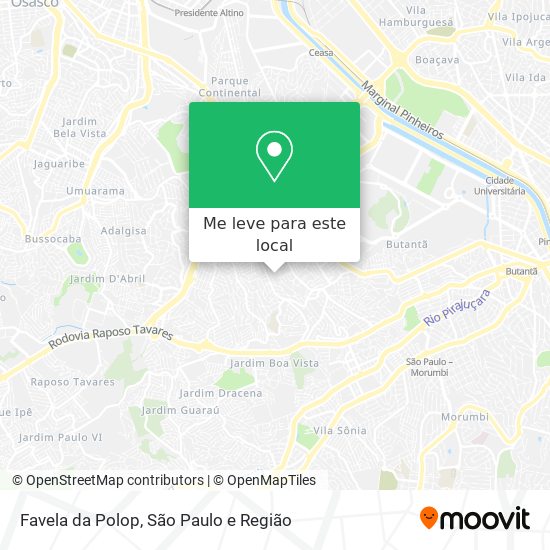 Favela da Polop mapa
