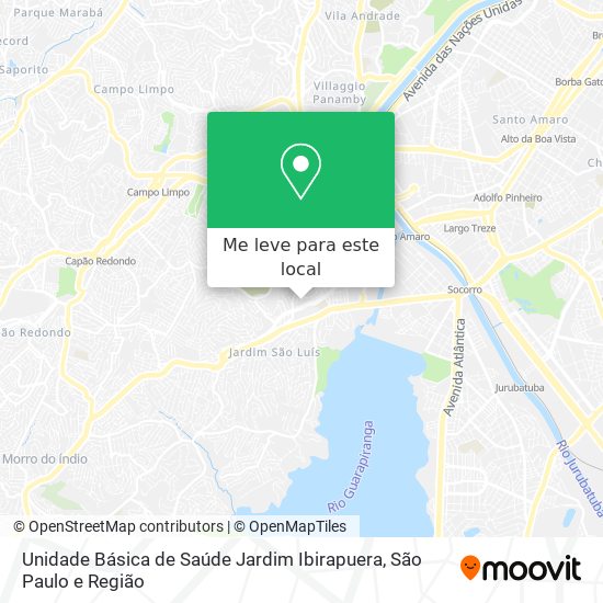 Unidade Básica de Saúde Jardim Ibirapuera mapa