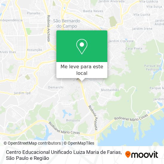 Centro Educacional Unificado Luiza Maria de Farias mapa