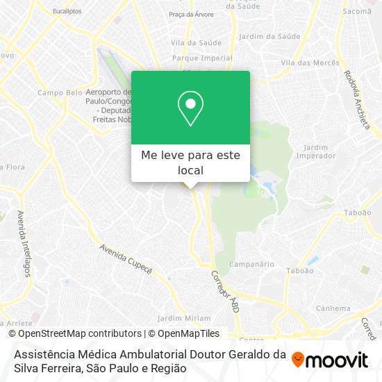 Assistência Médica Ambulatorial Doutor Geraldo da Silva Ferreira mapa