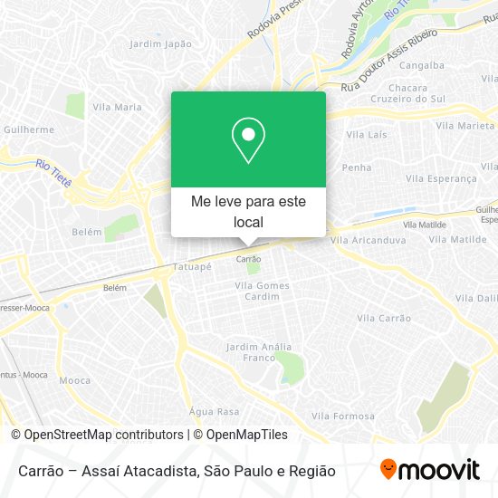 Carrão – Assaí Atacadista mapa