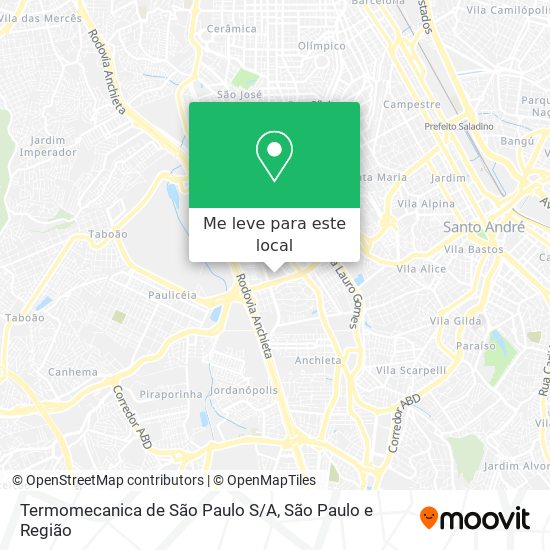 Termomecanica de São Paulo S/A mapa