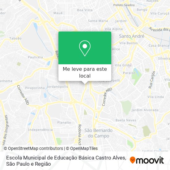 Escola Municipal de Educação Básica Castro Alves mapa