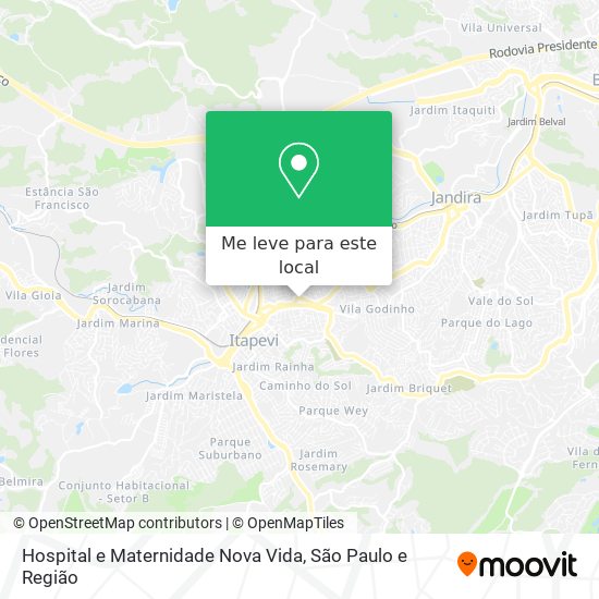 Hospital e Maternidade Nova Vida mapa