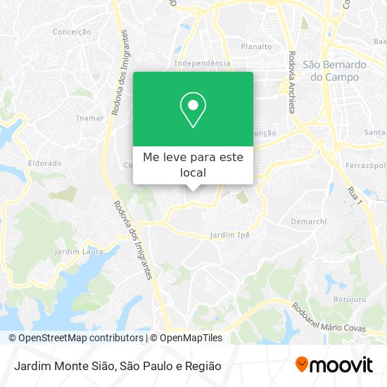 Jardim Monte Sião mapa