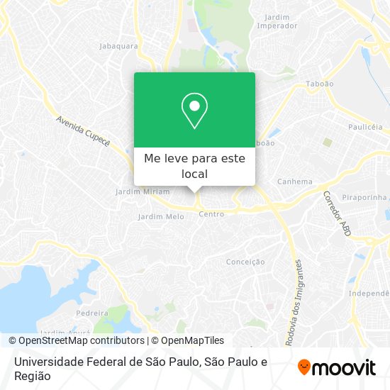 Universidade Federal de São Paulo mapa