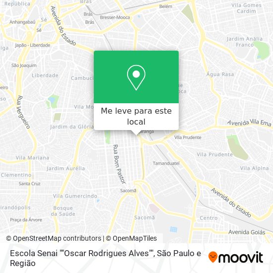 Escola Senai ""Oscar Rodrigues Alves"" mapa