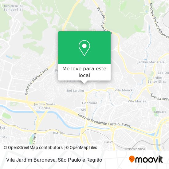 Vila Jardim Baronesa mapa