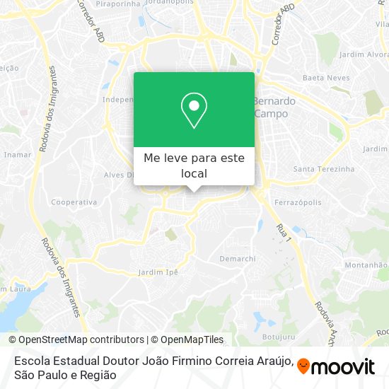 Escola Estadual Doutor João Firmino Correia Araújo mapa