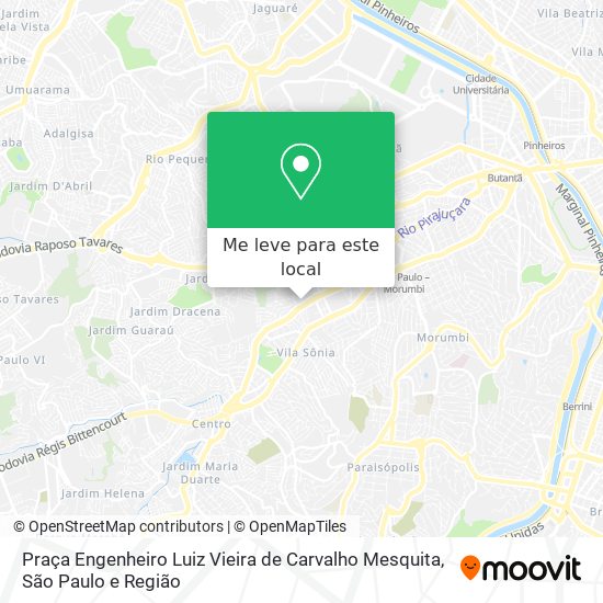 Praça Engenheiro Luiz Vieira de Carvalho Mesquita mapa