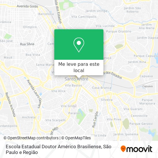 Escola Estadual Doutor Américo Brasiliense mapa