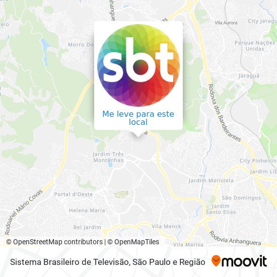 Sistema Brasileiro de Televisão mapa