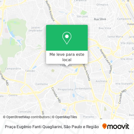 Praça Eugênio Fanti Quagliarini mapa