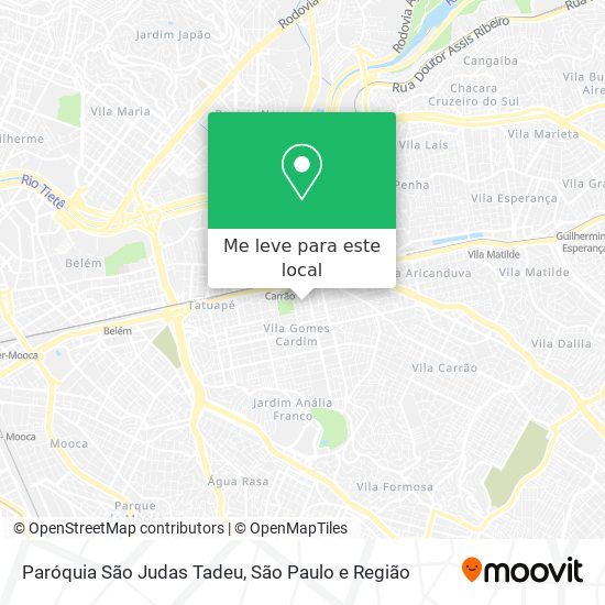 Paróquia São Judas Tadeu mapa