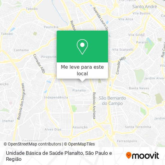 Unidade Básica de Saúde Planalto mapa