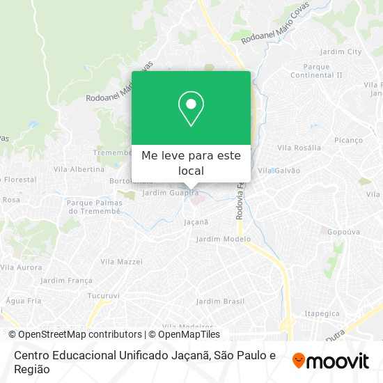 Centro Educacional Unificado Jaçanã mapa