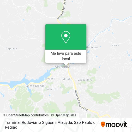 Terminal Rodoviário Siguemi Aiacyda mapa