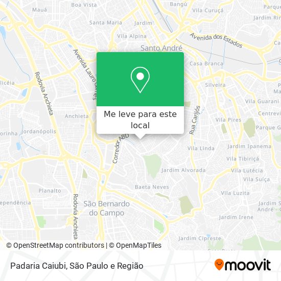 Padaria Caiubi mapa