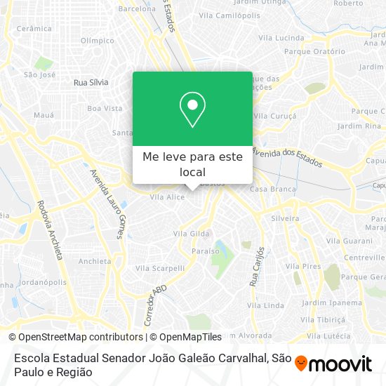 Escola Estadual Senador João Galeão Carvalhal mapa