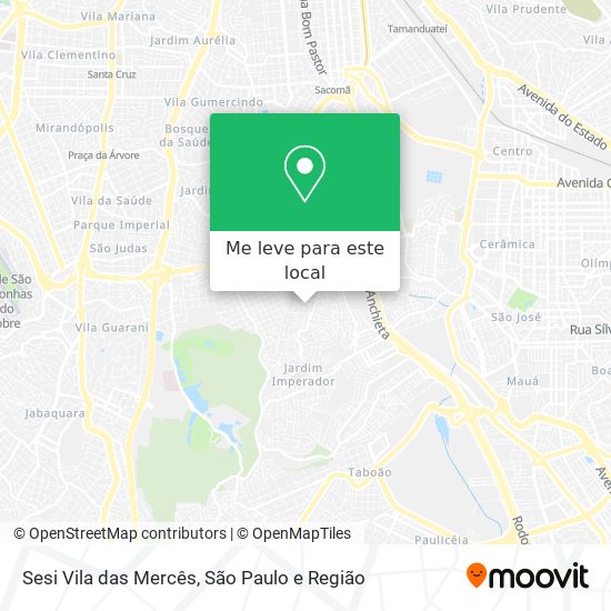 Sesi Vila das Mercês mapa