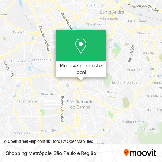 Shopping Metrópole mapa