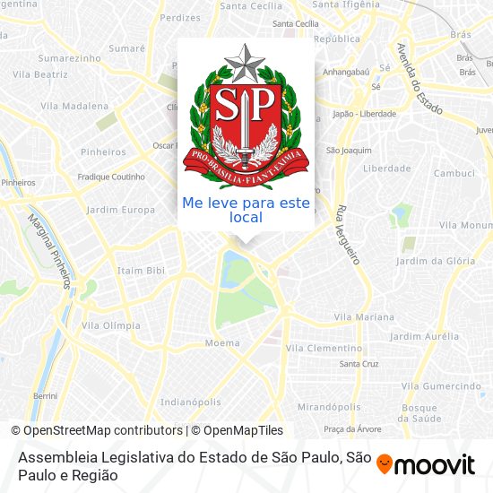 Assembleia Legislativa do Estado de São Paulo mapa