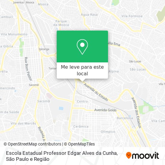Escola Estadual Professor Edgar Alves da Cunha mapa
