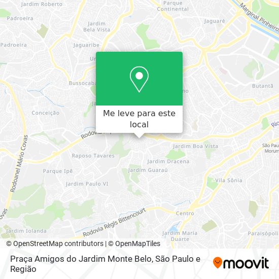 Praça Amigos do Jardim Monte Belo mapa
