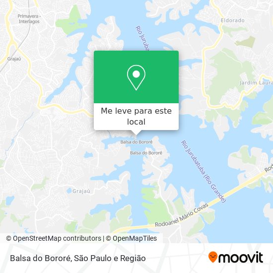 Balsa do Bororé mapa