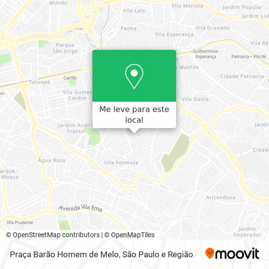 Praça Barão Homem de Melo mapa