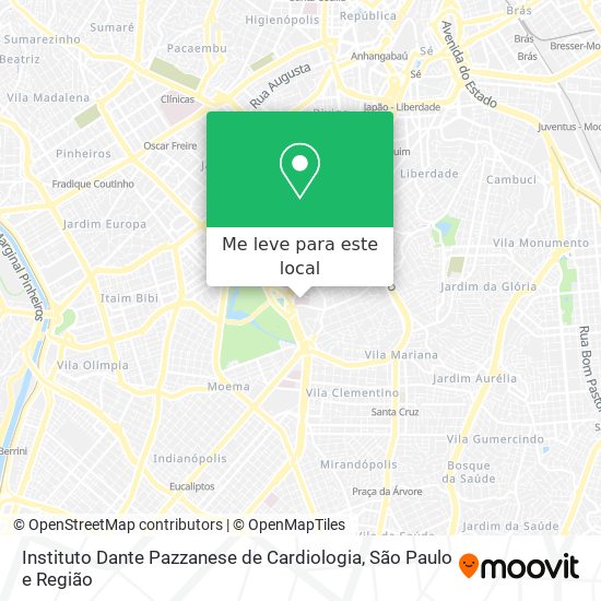 Instituto Dante Pazzanese de Cardiologia mapa