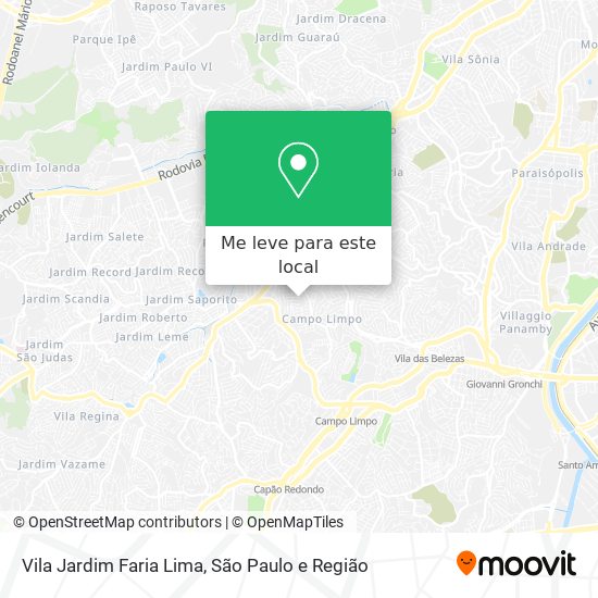 Vila Jardim Faria Lima mapa