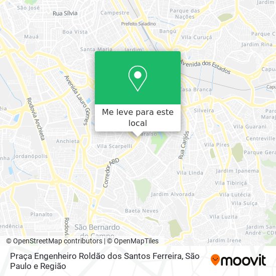 Praça Engenheiro Roldão dos Santos Ferreira mapa