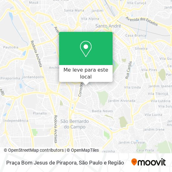 Praça Bom Jesus de Pirapora mapa