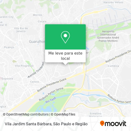 Vila Jardim Santa Bárbara mapa