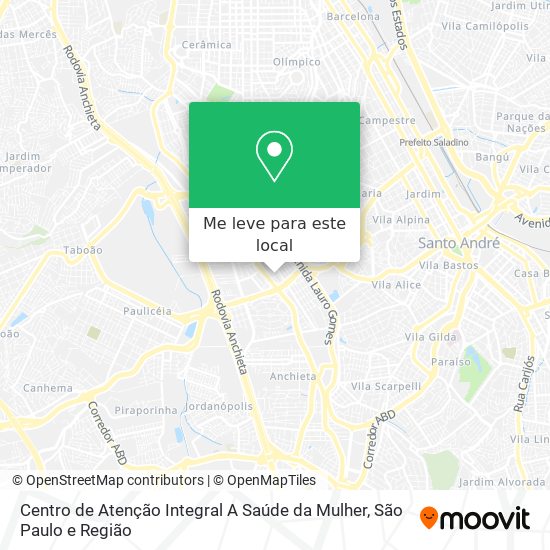 Centro de Atenção Integral A Saúde da Mulher mapa