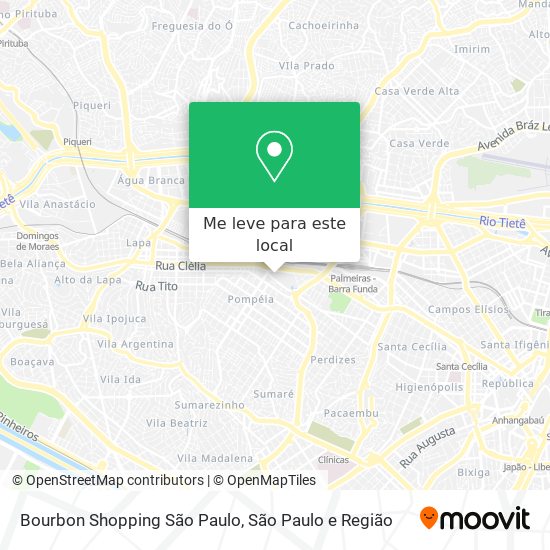 Bourbon Shopping São Paulo mapa