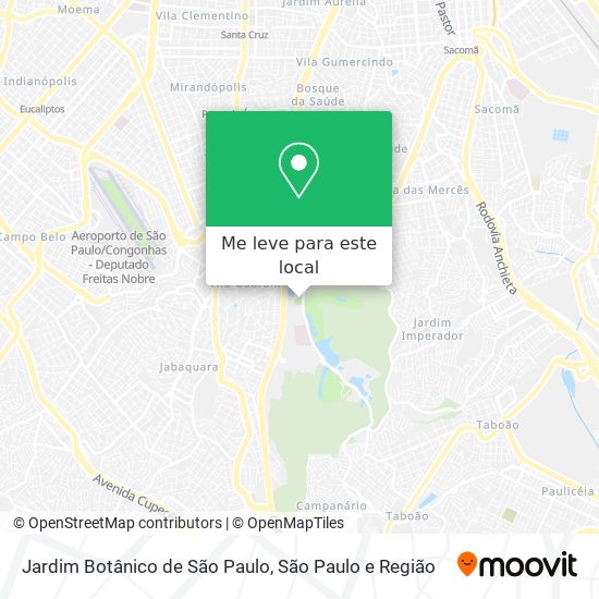 Jardim Botânico de São Paulo mapa