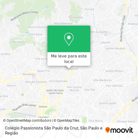 Colégio Passionista São Paulo da Cruz mapa
