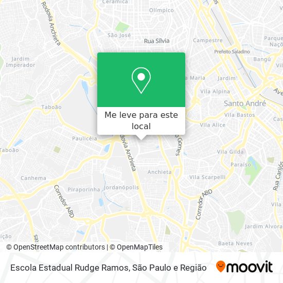 Escola Estadual Rudge Ramos mapa